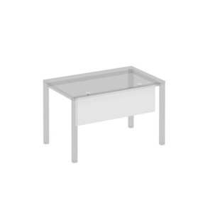 Экран стола защитный (ДСП) с кронштейнами для стола 120 на белом металлокаркасе Комфорт КФ, белый премиум (120x3.2x1.8) К.Б1 812 в Улан-Удэ