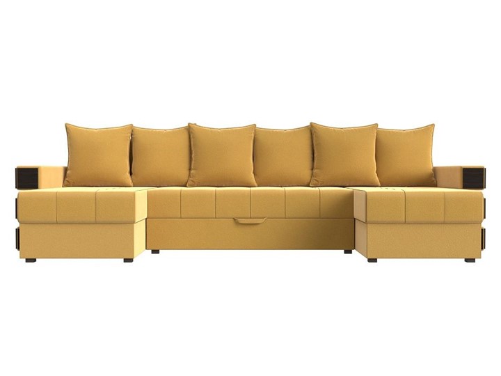 П-образный диван Венеция боннель, Желтый (Микровельвет) в Улан-Удэ - изображение 1