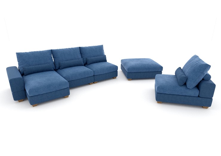 П-образный диван V-10-M П (П1+Д4+Д2+УС+ПС), Memory foam в Улан-Удэ - изображение 2