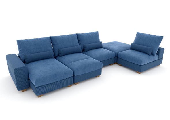 П-образный диван V-10-M П (П1+Д4+Д2+УС+ПС), Memory foam в Улан-Удэ - изображение