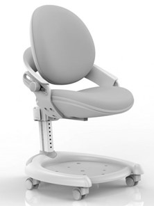 Детское кресло Mealux ZMAX-15 Plus, Y-710 BL, белый металл, обивка серая однотонная в Улан-Удэ