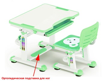 Растущая парта и стул Mealux BD-08 Teddy, green, зеленая в Улан-Удэ