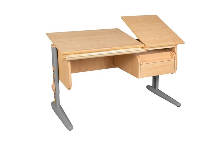 Детский стол-трансформер 1/75-40 (СУТ.25) + Tumba 1 Бежевый/Серый/Бежевый в Улан-Удэ - изображение 2
