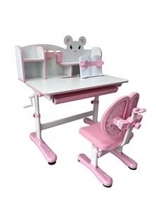 Растущий стол и стул Carezza Pink FUNDESK в Улан-Удэ - предосмотр 3