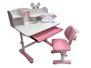 Растущий стол и стул Carezza Pink FUNDESK в Улан-Удэ - предосмотр