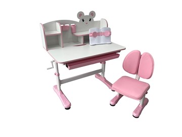 Растущий стол и стул Carezza Pink FUNDESK в Улан-Удэ - предосмотр 5